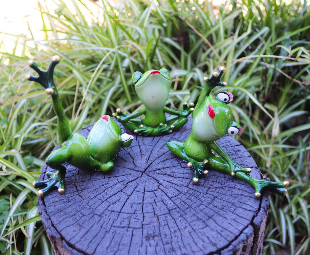 Yoga Frogs Frog Decorative Celebrity Figurines Funny Garden Home Décor Ornament