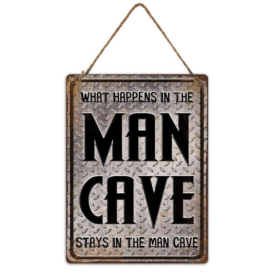 Embossed Man Cave Metal Sign Large Vintage Retro Tin Home Signs Wall Decor Bar