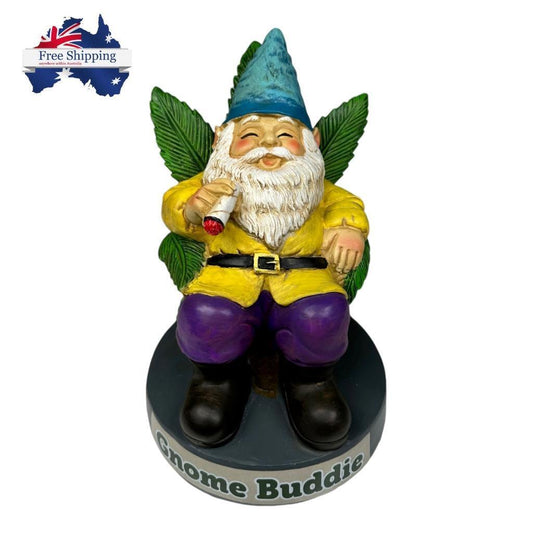 Garden Gnome Smoking Funny Bud Gnome Indoor Statue Outdoor Garden Ornament 19cm