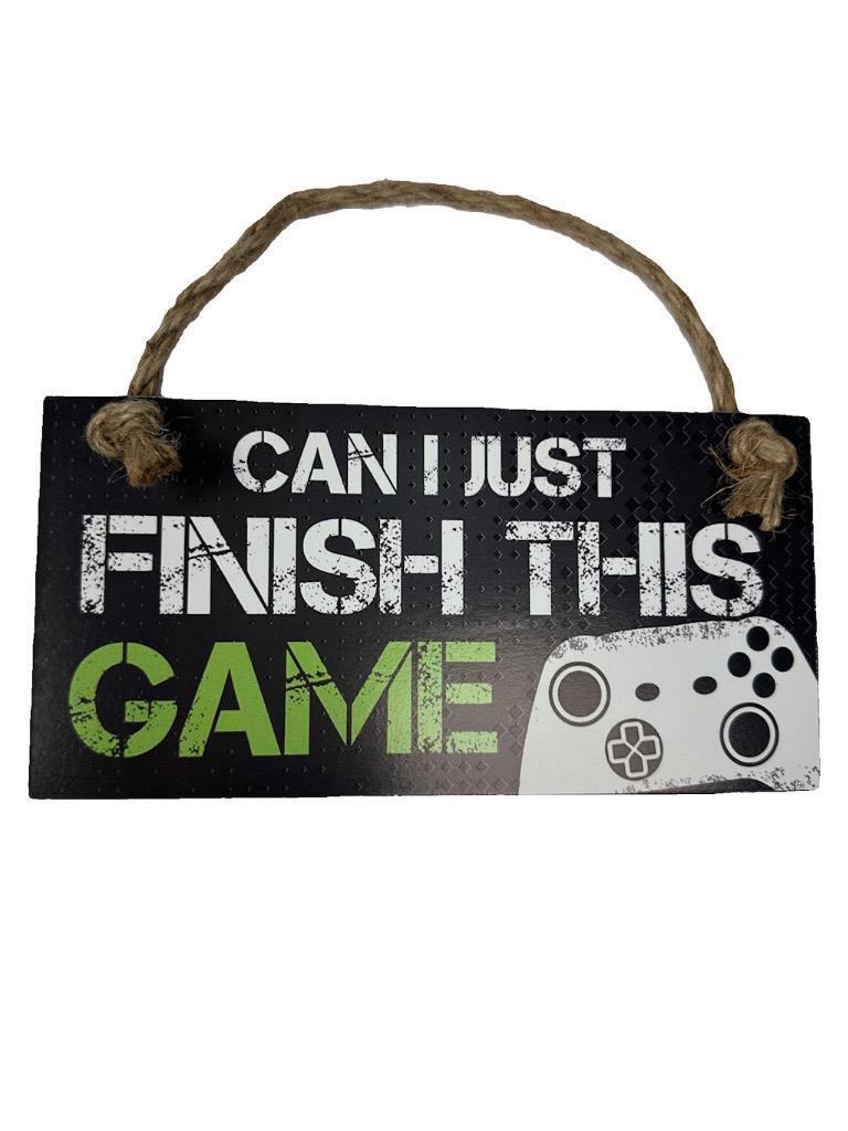 Wooden Boys Room Sign Finish This Game Door Wood Wall Hanging Home Sign Game