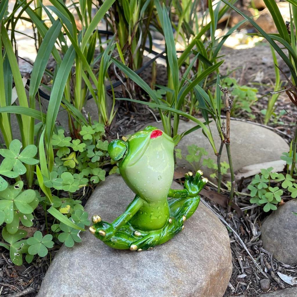 Yoga Frogs Frog Decorative Celebrity Figurines Funny Garden Home Décor Ornament