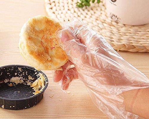 Disposable Plastic Gloves Clear Transparent Glove Catering One Size Bulk