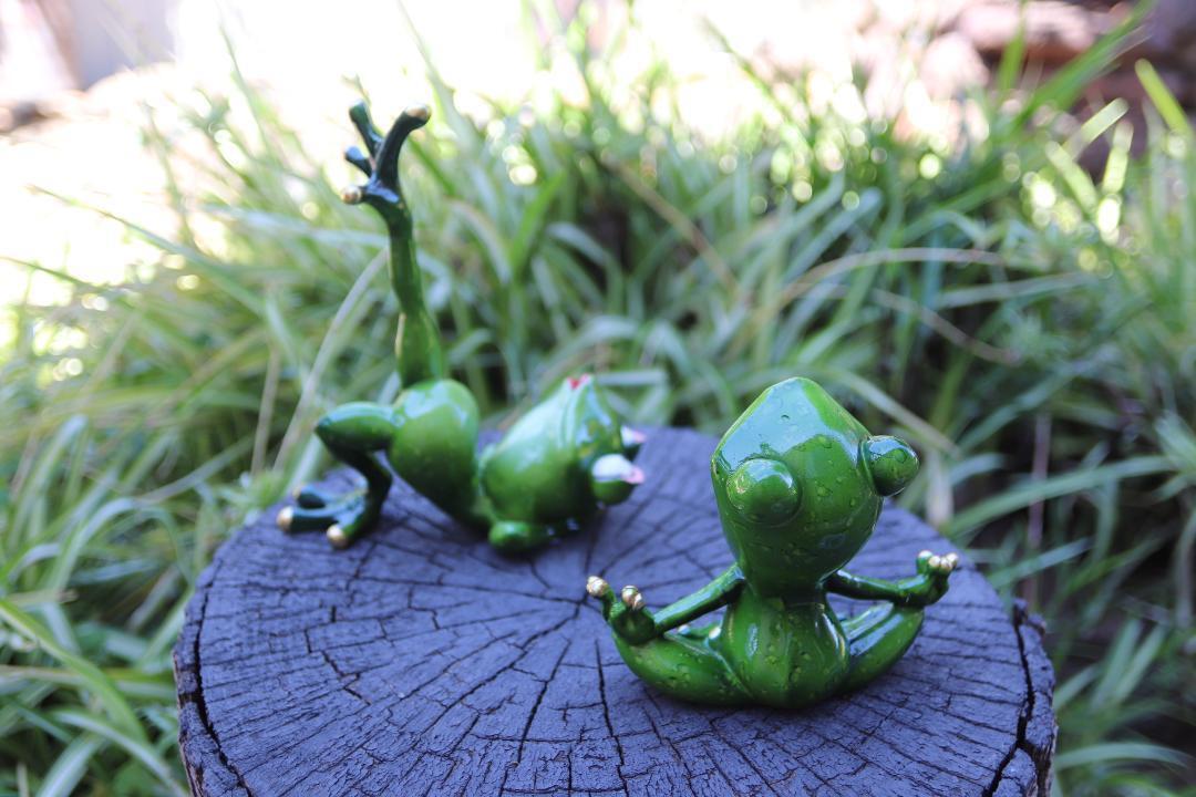 Yoga Frogs Frog Decorative Celebrity Figurines Funny Garden Home Décor Ornament