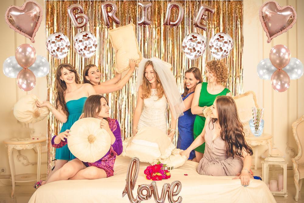 Bridal Shower Decorations Rose Gold Bride Balloon Bachelorette Party Wedding