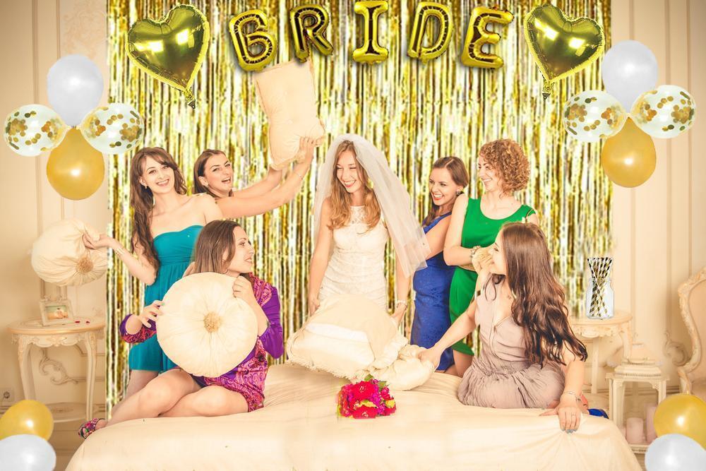 Bachelorette Party Decorations Gold Bridal Shower Decor Set Bride To Be Sash Hen