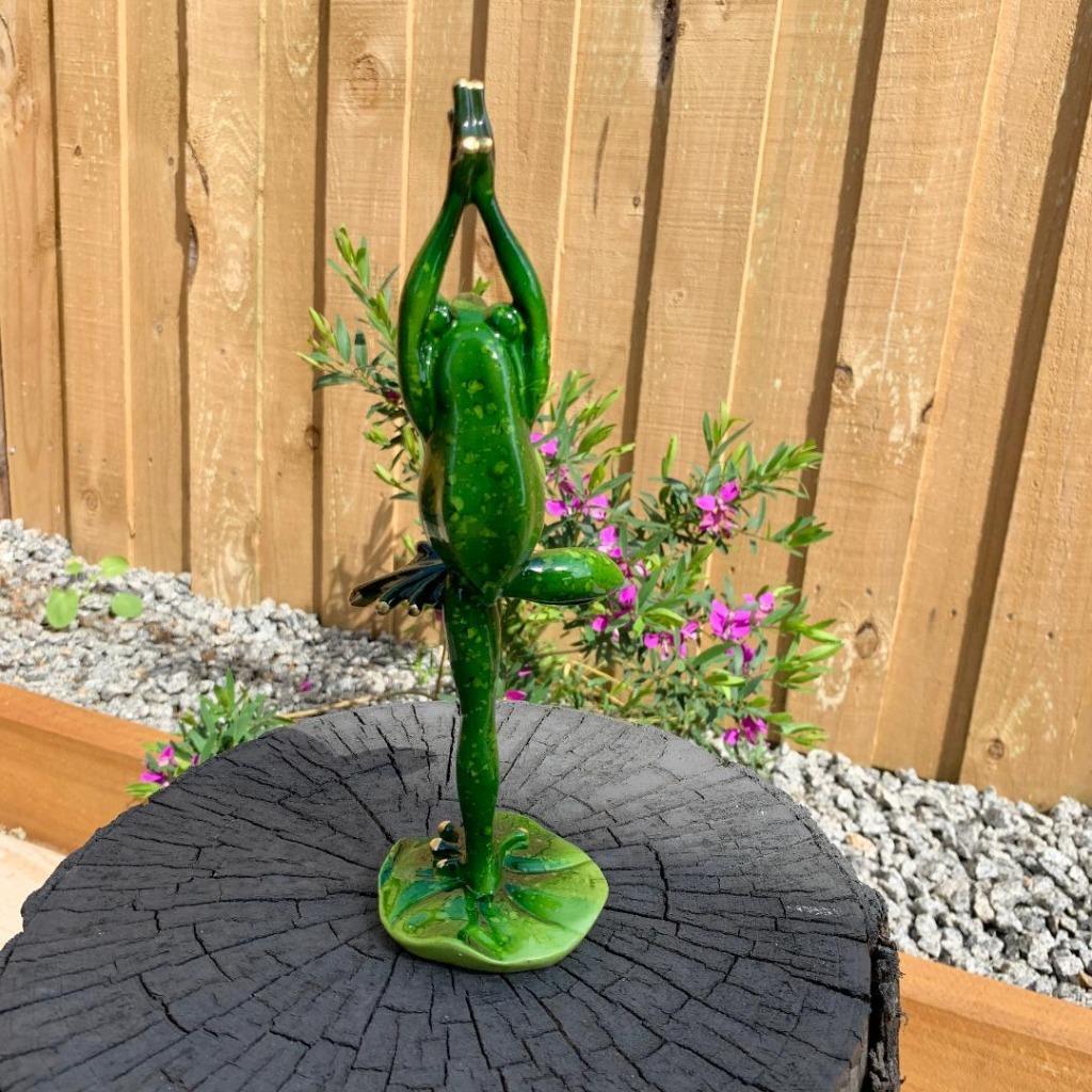 2x Yoga Frog Frogs Decorative Figurines Funny Garden Home Décor Ornament
