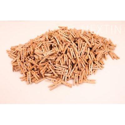 Mini Wooden Pegs Craft Clothespins Natural Wood Photo Clips 2.5cm Bulk 1000pc