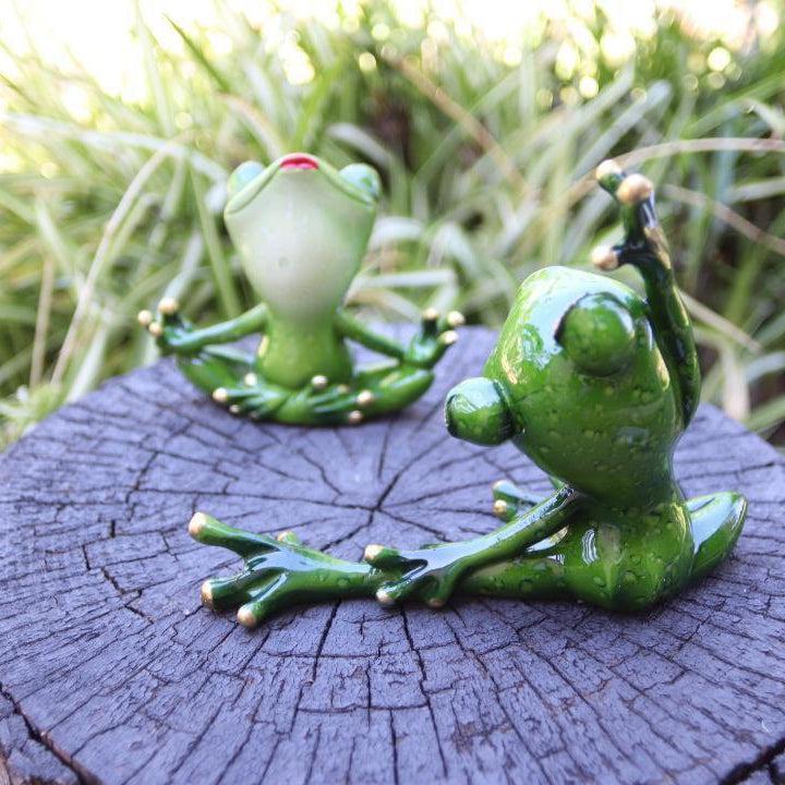Frogs Decorative Yoga Frog Celebrity Figurines Funny Garden Home Décor Ornament