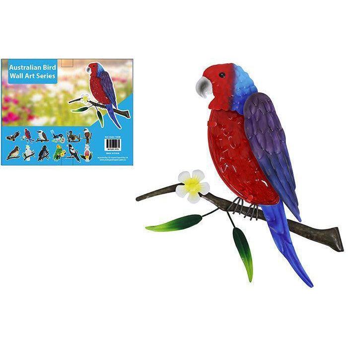 Rosellas Metal Bird Wall Art 3D Birds Hanging Home Garden Decor Sculpture