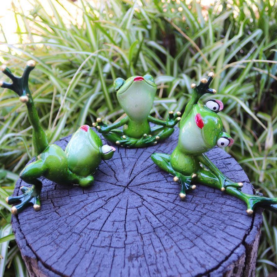 Frogs Decorative Yoga Frog Celebrity Figurines Funny Garden Home Décor Ornament