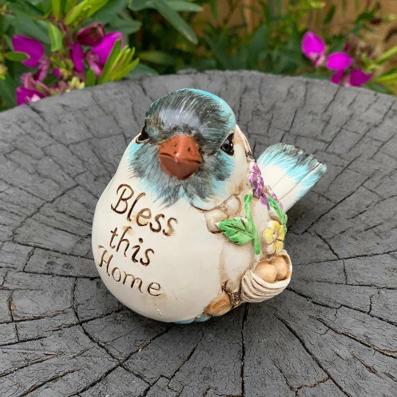 Bird Figurine Birds With Words Statue Sign Ornaments Sculpture Home Garden Decor