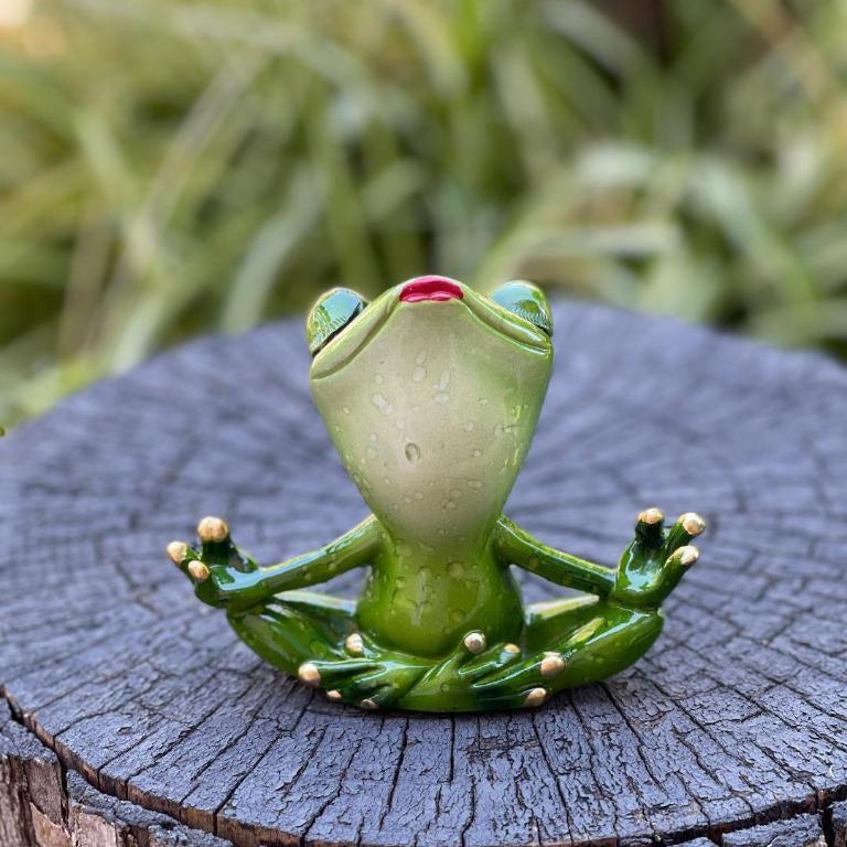 Frogs Decorative Yoga Frog Celebrity Figurines Funny Garden Home Décor Ornament