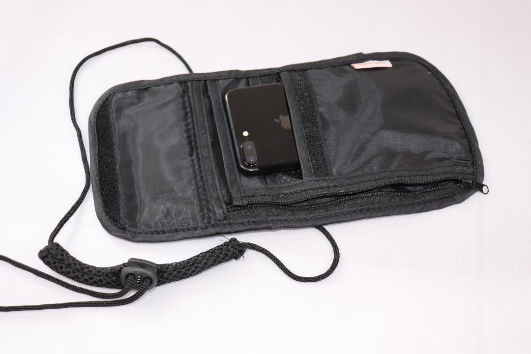 Travel Neck Pouch Money Bag Passport Holder Security under Clothes Secret Wallet