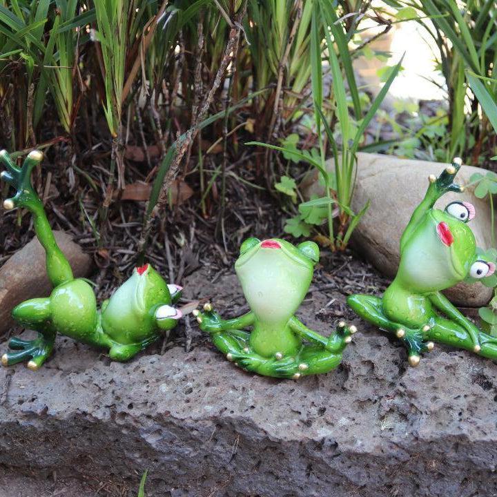 Frogs Decorative Yoga Frog Celebrity Figurines Funny Garden Home Décor Ornament