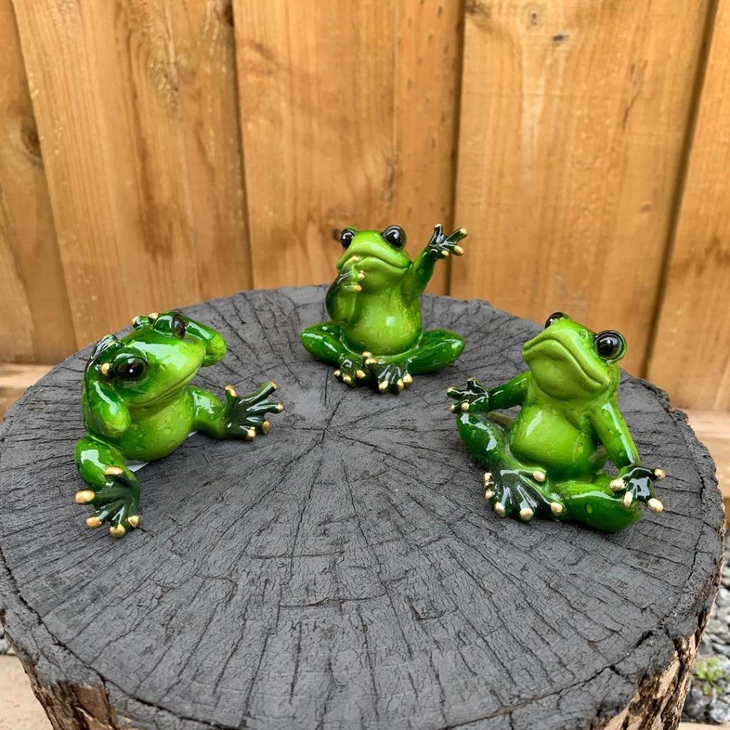 Yoga Frogs Decorative Frog Figurines Fairy Garden Home Decor Ornament 3/ 6pc Set