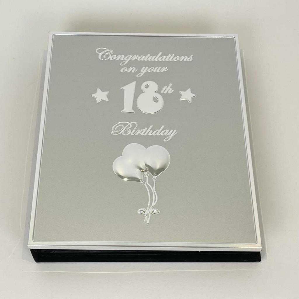 18th Birthday Photo Album hold 76 Photos Albums with Gift Box Front Metal Cover