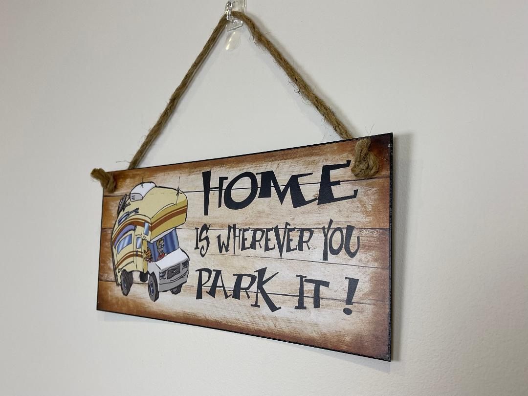 Home Is Wherever You Park It Metal Sign Country Vintage Retro Funny Home Signs