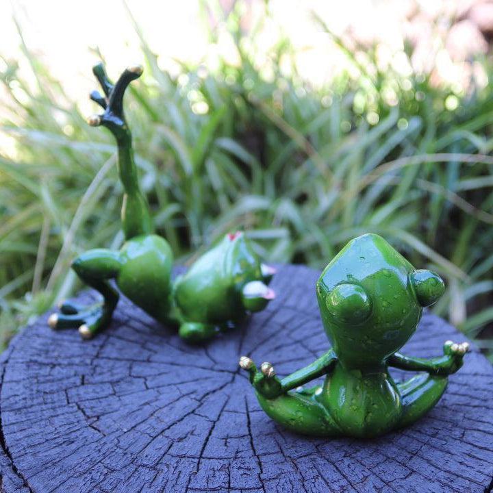Frogs Decorative Yoga Frog Celebrity Figurines Funny Garden Home Décor Ornament
