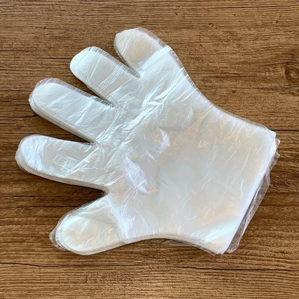 Disposable Plastic Gloves Transparent Glove Catering One Size
