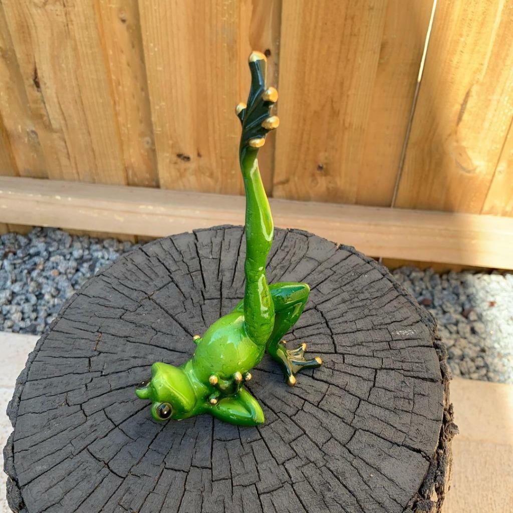 Frogs Decorative Yoga Frog Figurines Funny Garden Home Décor Ornament set of 2