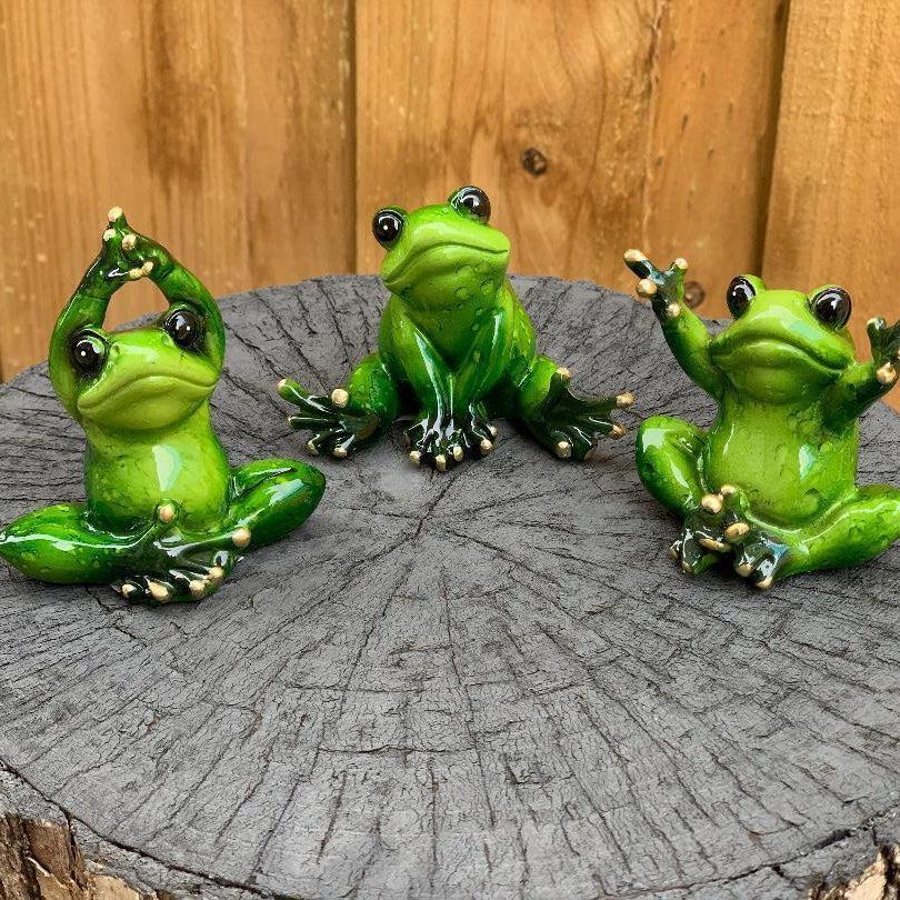 Yoga Frogs Decorative Frog Figurines Fairy Garden Home Decor Ornament 3/ 6pc Set