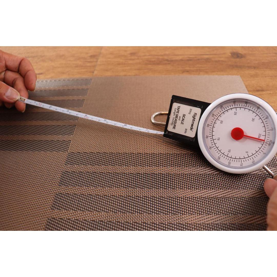 Travel Luggage Scale Manual Fishing 35kg Weight with Hook, Tape Measure Portable