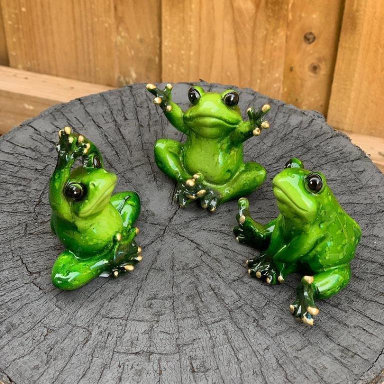 Yoga Frogs Decorative Frog Figurines Fairy Garden Home Decor Ornament 3/ 6pc Set