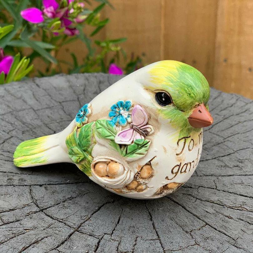 Bird Figurine Birds With Words Statue Sign Ornaments Sculpture Home Garden Decor