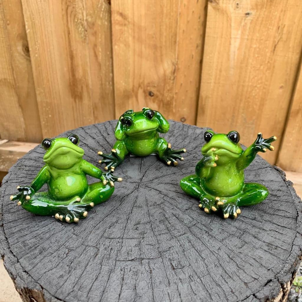 Yoga Frogs Decorative Frog Figurines Fairy Garden Home Decor Ornament 3/ 6pc Set