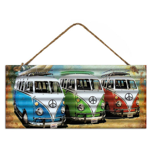 Combi Vans Metal Sign Country Vintage Retro Tin Home Signs Wall Decor Bar Pub