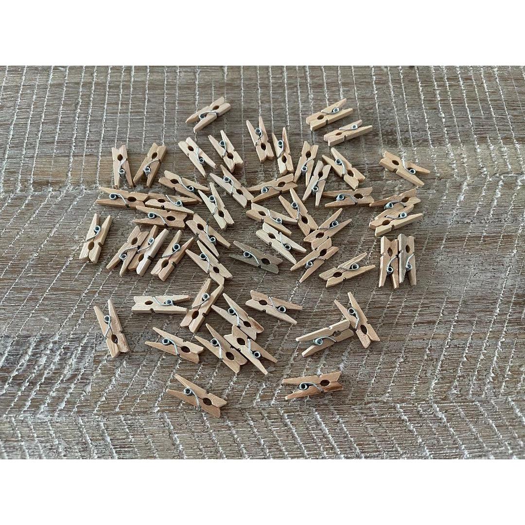 Mini Wooden Pegs Craft Clothespins Natural Wood Photo Clips 2.5cm Bulk 1000pc