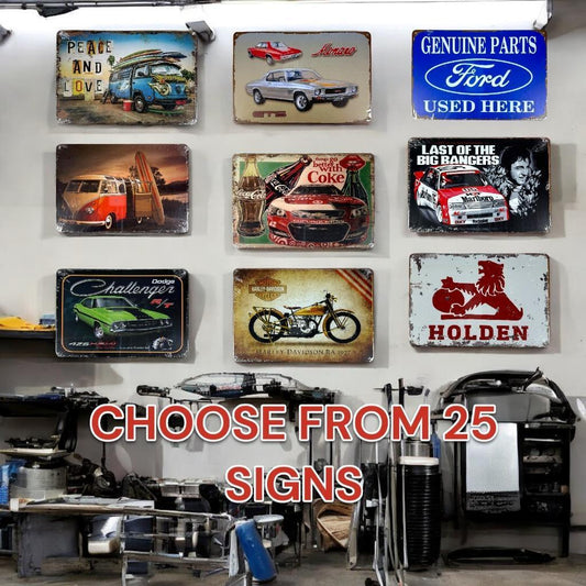 Metal Signs Vintage Retro Wall Decor Bar Pub Car Sign Garage Man Cave Shed Desk