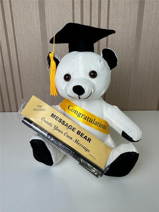 Congratulation Graduation Bear Message & Signature with Sash & Autograph Pen