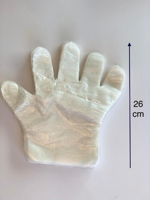 Disposable Plastic Gloves Clear Transparent Glove Catering One Size Bulk