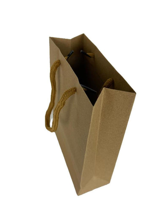 Paper Bags Gift Shopping Carry Craft Brown Bag with Handles Bulk size 15x20cm