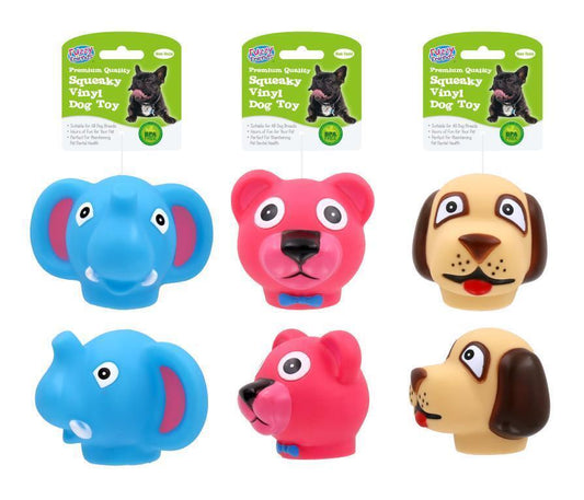3x Novelty Squeaky Dog Toys Squeeze Squeaker Sound Funny Pet Toy Animal