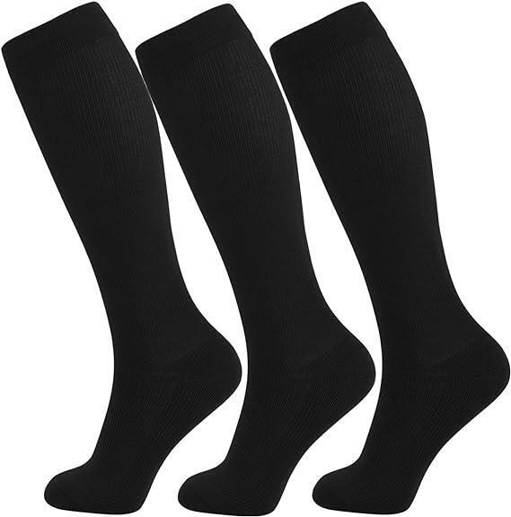 Travel Flight Socks Compression Sock Support Stocking reduce Swelling 2 Pairs