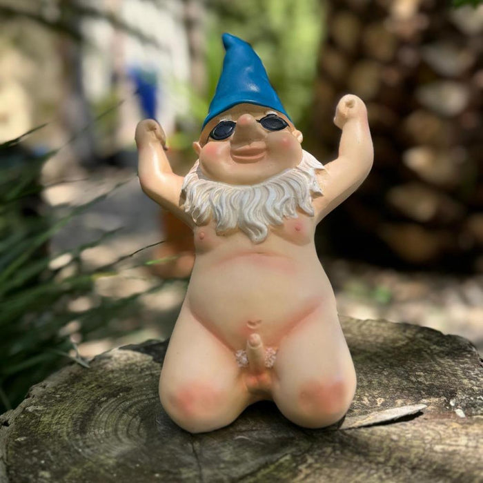 Garden Gnome Kneeling Naked Nude Gnomes Naughty Garden Ornament Kneel Down