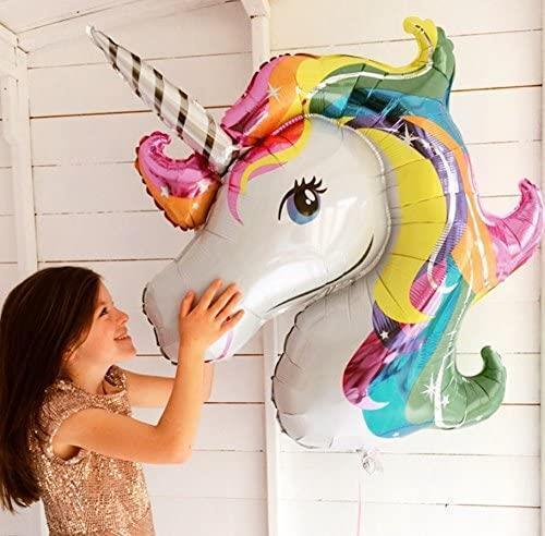 Unicorn Foil Balloon Birthday Decorations Big Rainbow Foil Balloons 112cm