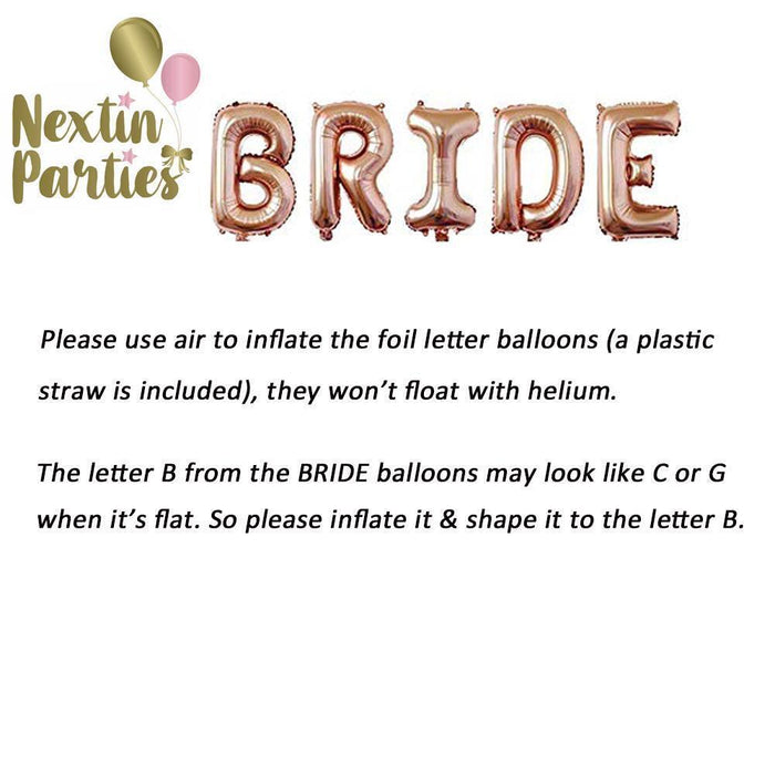 Bridal Shower Decorations Rose Gold Bride Balloon Bachelorette Party Wedding