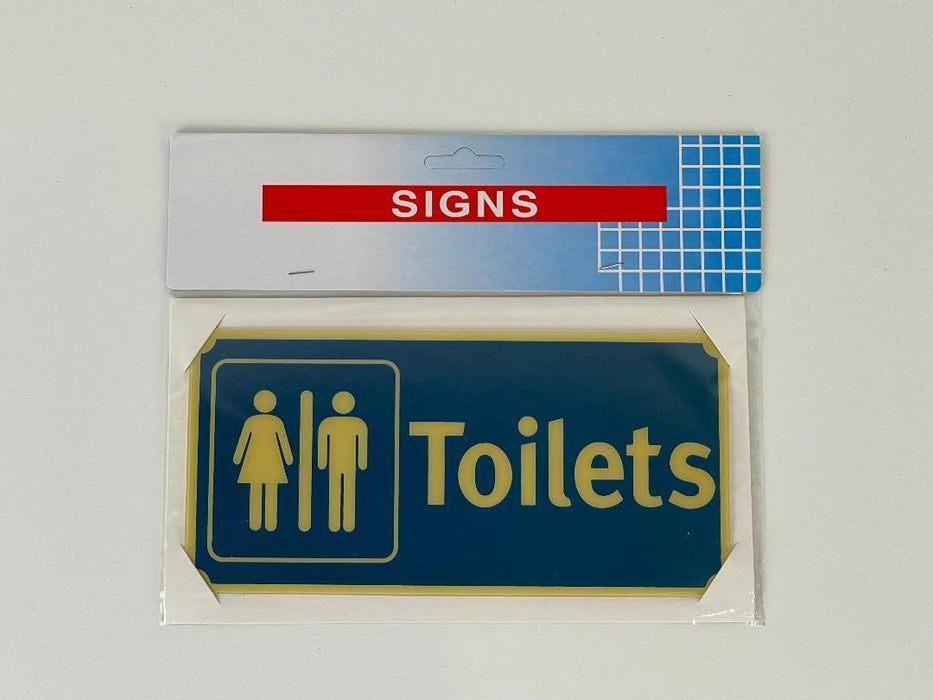 Toilet Signs Blue WC Restroom Bathroom Sign Office Restaurant 20cm