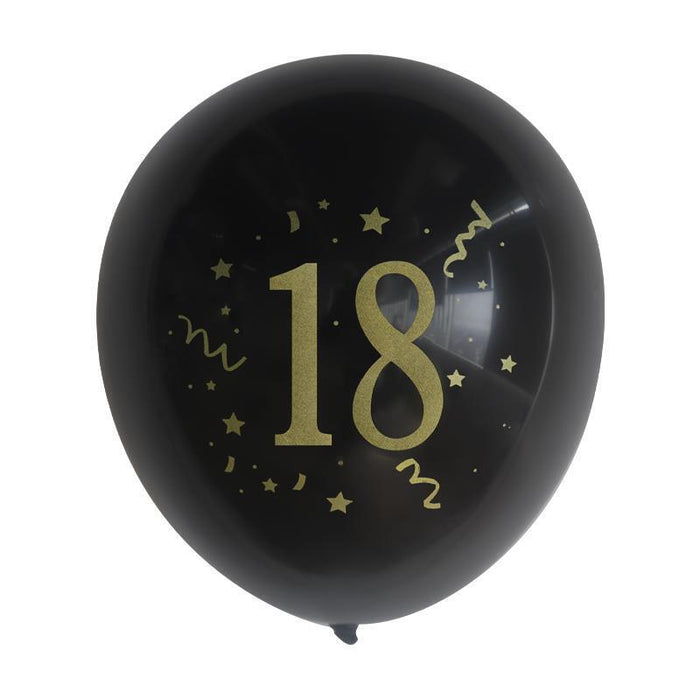 18th Black Balloon Age 18 Balloons 18th Birthday Party Decorations 12inch 30cm