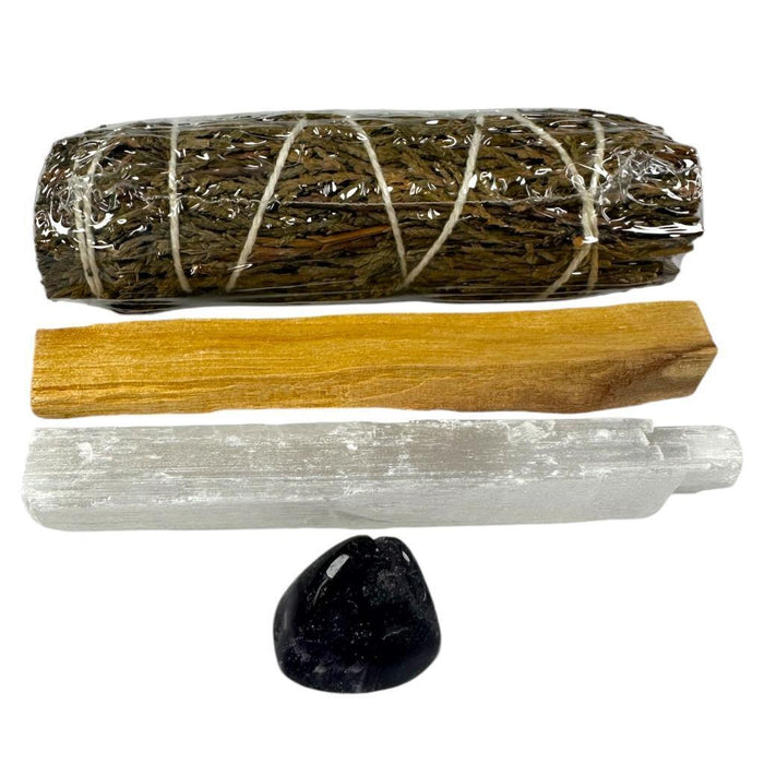 Sage & Stone Cleansing Kit: Love Energy, Chakra Healing, & Smudging Essentials!