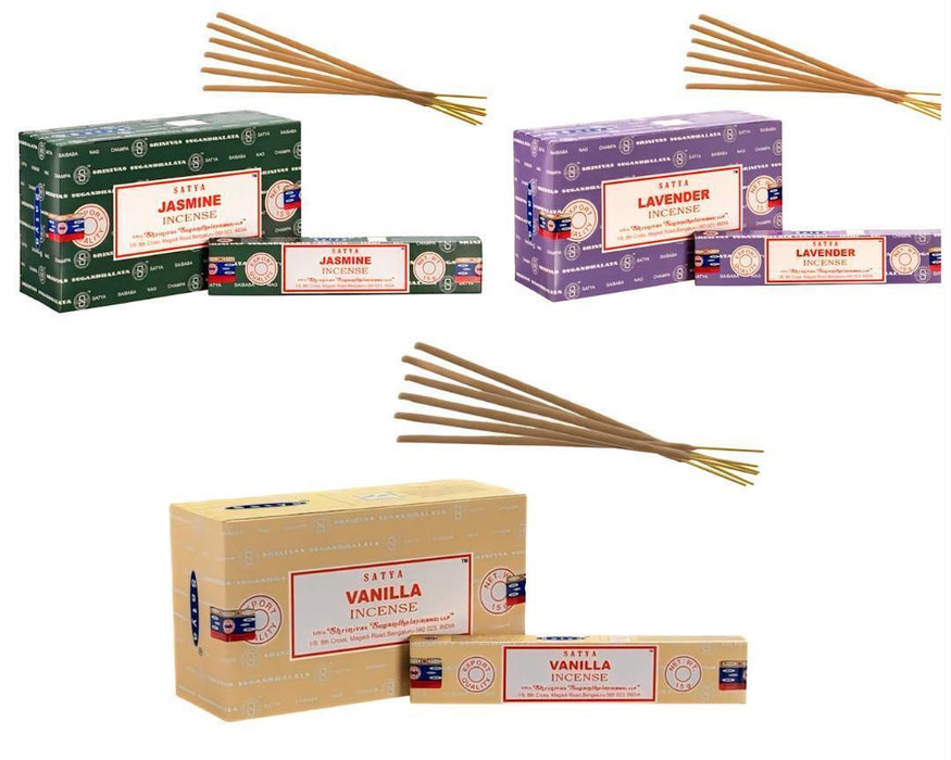 Satya Incense Sticks Natural Home Fragrance Meditation Mix Scents 144 sticks