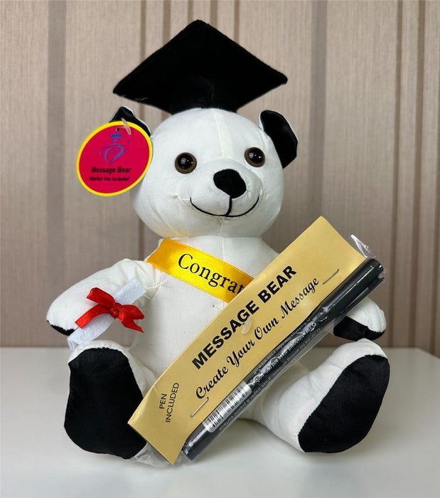 Congratulation Graduation Bear Message & Signature with Sash & Autograph Pen