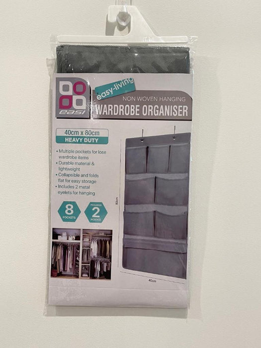 Hanging Wardrobe Organiser Over the door Wall Closet Storage with 8 Pocket