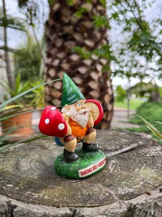 Garden Gnomes Statue Weight Lifter Gnome Workout Fitness Gnome Garden Décor 12cm