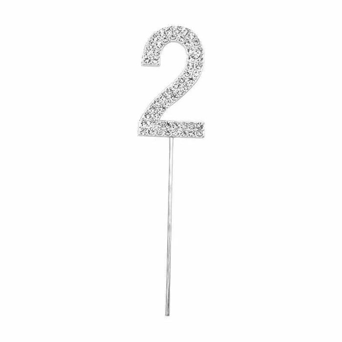 2nd Birthday Cake Topper Two Year Cake Topper Cake Decorations Diamonte