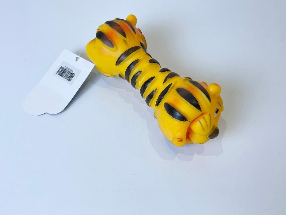 Squeaky Tiger Dog Toys Latex Squeaker Sound Honking Funny Pet Toy Pack of 2