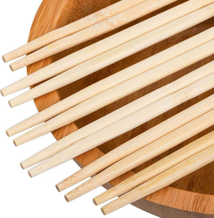 150x Disposable Bamboo Chopsticks Wood Individually Wrapped for Party Sushi